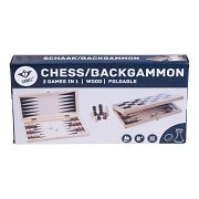 Houten Schaak en Backgammon Set