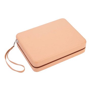 Backgammon-Reisespiel mit Reißverschluss – Beige