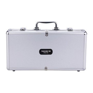 Pokerset im silbernen Etui - 300 Chips