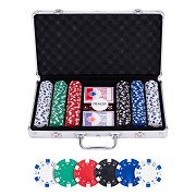 Pokerset im silbernen Etui - 300 Chips