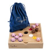 Bamboo Pig Hole Game with Silicone Piglets