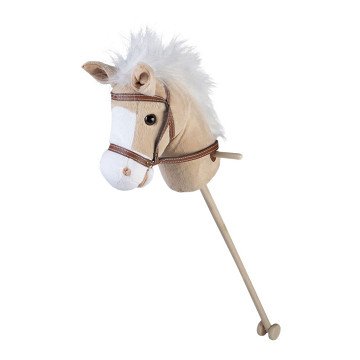 Steckenpferd aus Holz, beige - 95 cm