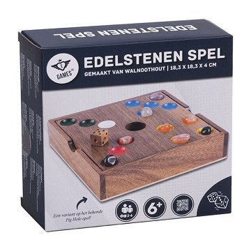Walnut Wood Gemstone Game - 2 to 6 Players