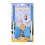 Rubber Diabolo with Metal Sticks - Blue