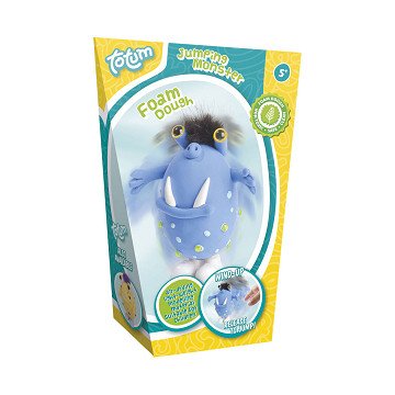 Totum Foam Clay Make a Funny Jumping Monster Blue