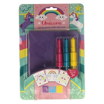 Unicorn Blow Pens with Stencils