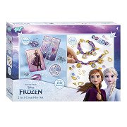 Totum 2-in-1-Bastelset „ Frozen “ mit Diamantmalerei und Armbandherstellung
