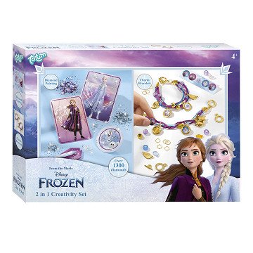 Totum 2in1 Frozen Diamond Painting and Bracelet Making Craft Set