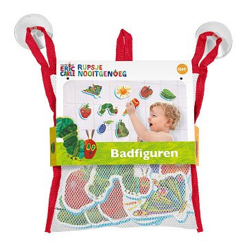 Badefiguren Die Rupsje Nooitgenoeg im Aufbewahrungsnetz, 9-tlg.