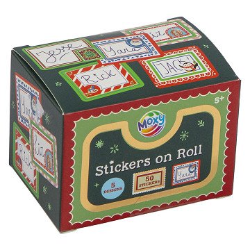 Aufkleber op Rol 5 Designs - 50st.