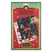 Scratch Art Rainbow Christmas with Template - 4 pcs.
