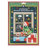 Weihnachtsfensterdekorationsset – 3 Schablonen und 4 Filzstifte