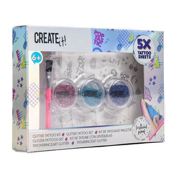Create it! Poptastic Body Glitter Tattoo Set