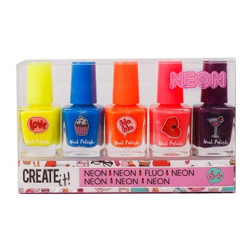Create It! Beauty Nagellack Neon, 5Stk.