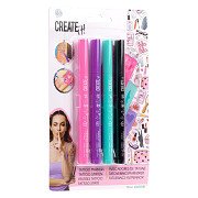 Create it! Beauty Tattoo Pen with Stencils, 4pcs.