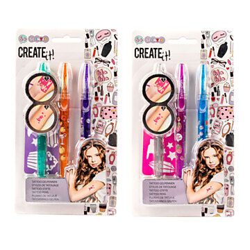 Create it! Beauty Tattoo Fragrance Pens, 3pcs + Template