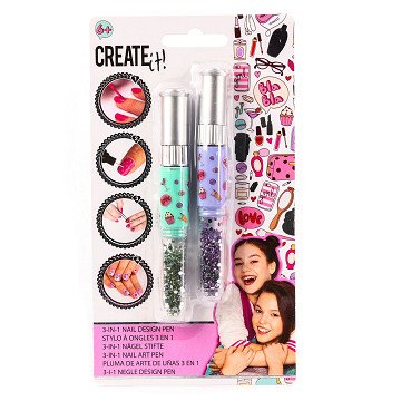 Create it! Beauty Nail Polish 3in1 Pens, 2pcs.