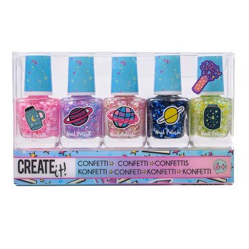 Create it! Galaxy Nail Polish Confetti, 5 pcs.