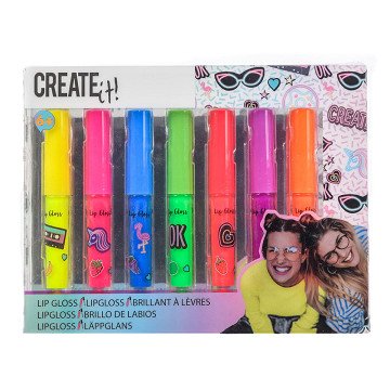 Create it! Lip Gloss Set, 7pcs - Neon