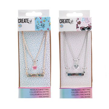 Create it! Ketting 3-Laags Diamant