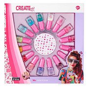 Create It! Beauty Nagellack-Set mit Rad, 16-tlg.