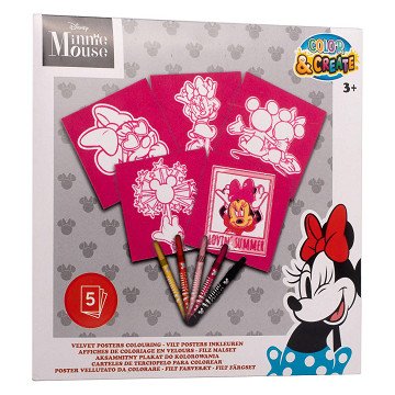 Minnie Viltkleuren 18x18 cm - 5 stuks