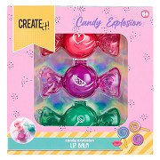 Create It! Candy Lip Balm Toffee Box, 3 Stück.