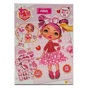 Ich bin eine magnetische Anziehpuppe in Rosa