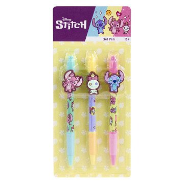 Stitch Gel Pens, 3 pcs