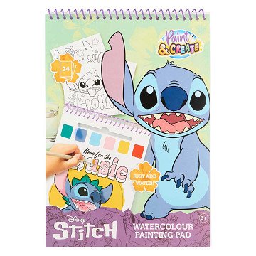 Stitch Aquarellfarben-Set Buch - inkl. Pinsel