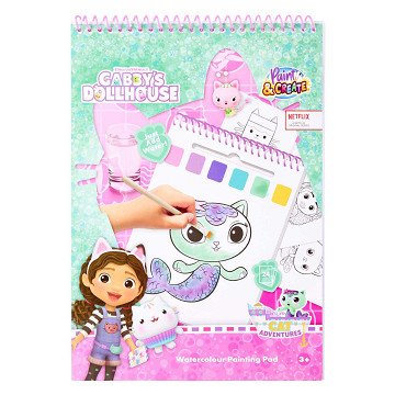 Gabby's Dollhouse Water Verfset Boek - incl Kwast