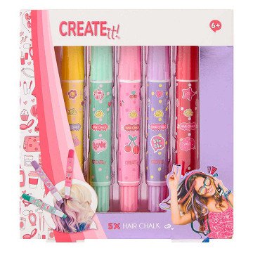 Create It! Hair Chalk Pens - 5 pcs
