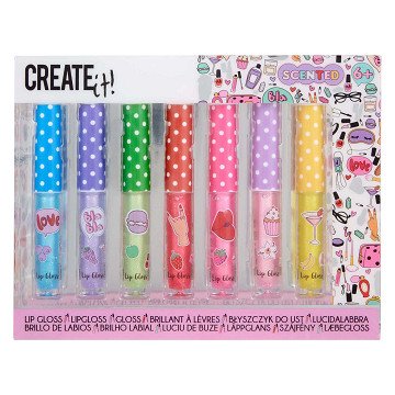 Create it! Lipgloss Geur & Glitter - 7st.