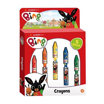 Bing Wax Crayons, 5 pcs.