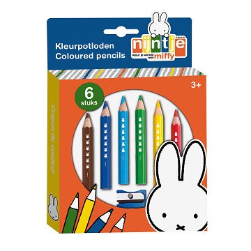 Miffy Holzmalstifte, 6 Stück.