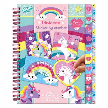 Totum Sticker Book Sticker by Number Unicorn