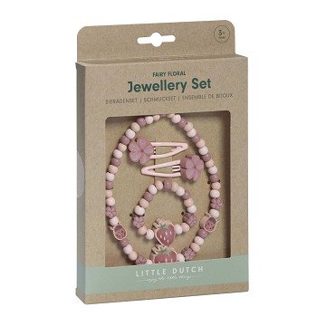 Little Dutch Houten Juwelenset Aardbei, 4dlg.
