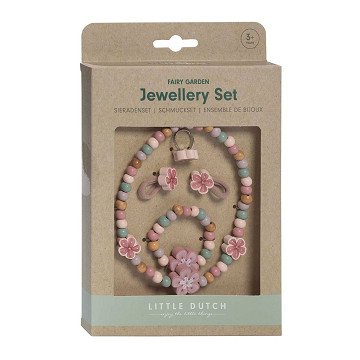 Little Dutch Wooden Jewelry Set Flowers, 4pcs.