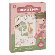Little Dutch Whiteboard Coloring Set with Magnets - Rosa Fairy Garden