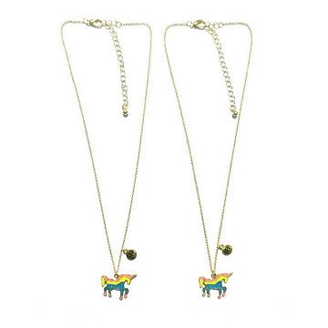 BFF Ketting Eenhoorn met Glitter, 2st.