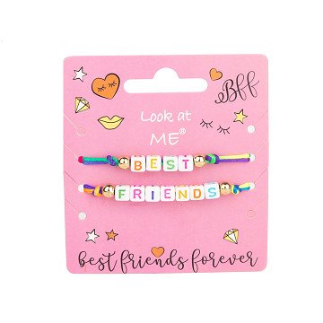 BFF Bracelet Cord with Letters, 2 pcs.