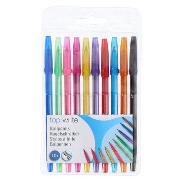 Ballpoint Pen - Rainbow Colors, 10pcs.