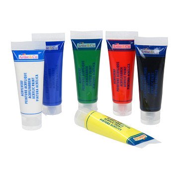 Acrylic paint in Tube, 6 pcs.