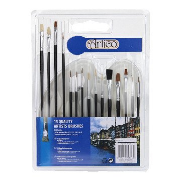 Brushes and Palette, 16 pcs.