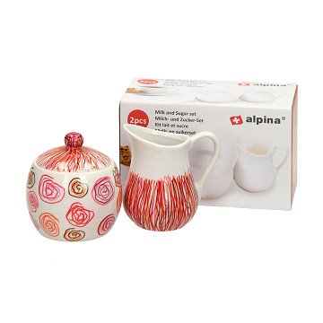 Ceramic Painting Milk and Sugar Set