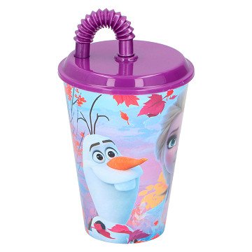 Frozen Drinking Cup with Straw