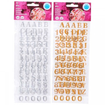 Stickers Alphabet and Numbers, 111 pcs.