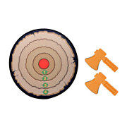 Toy Ax Throwing with Target, 3 parts.