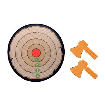 Toy Axe Throwing with Target, 3pcs.