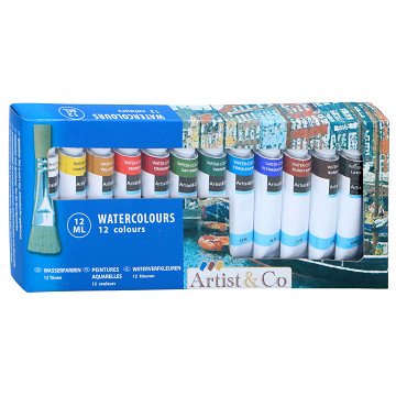 Watercolor paint, 12 pcs.